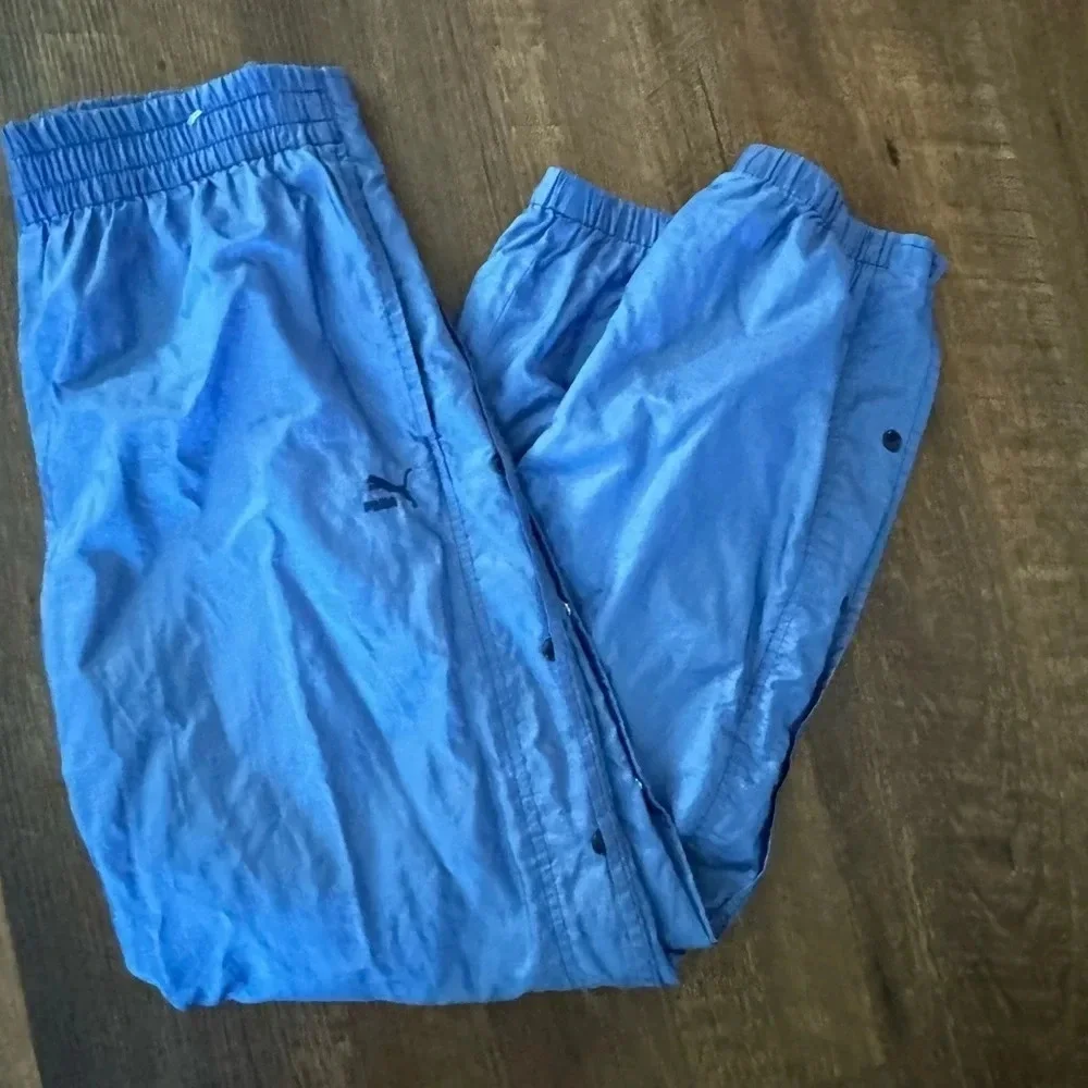 Puma Men's Light Blue Snap-Button Jogger Pants - Picture 5 of 8